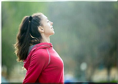 woman doing physical exercise