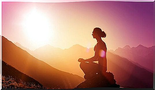 woman meditating