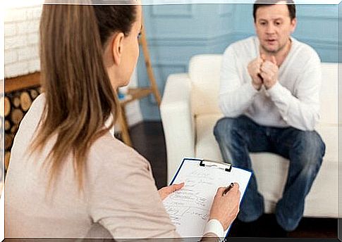 Psychologist talking to her patient in an appointment