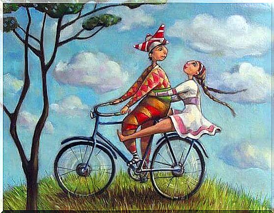 couple on bicycle enjoying their best age