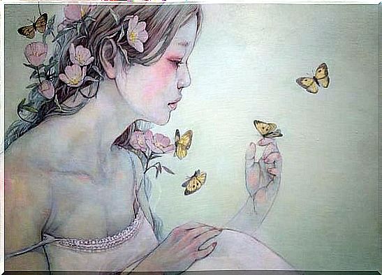 butterfly woman